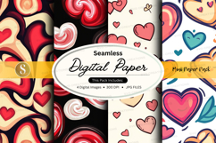 Seamless digital paper - hearts pattern Product Image 1