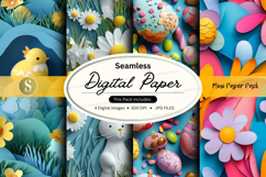 Seamless digital paper - easter theme Product Image 1