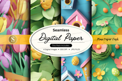 Seamless digital paper - mini paper pack digital paper Product Image 1