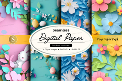 Seamless digital paper - easter flowers Product Image 1