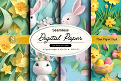 Easter bunny digital paper Product Image 1