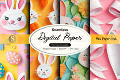 Seamless digital paper - easter bunny pack digital paper Product Image 1