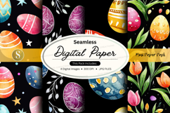 Easter eggs digital paper Product Image 1