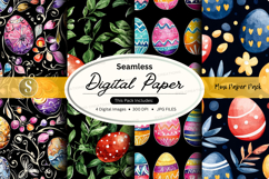 Easter eggs digital paper Product Image 1