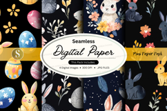 Easter bunny digital paper Product Image 1