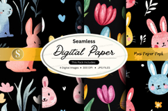 Easter bunny digital paper Product Image 1