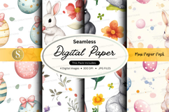 Easter bunny digital paper Product Image 1