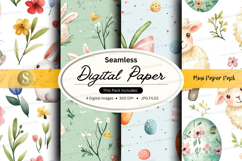 Easter bunny digital paper Product Image 1