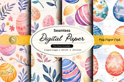 Easter eggs digital paper Product Image 1
