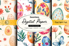 Easter eggs digital paper Product Image 1