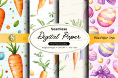 Seamless digital paper - easter and spring Product Image 1