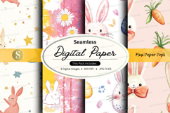 Easter bunny digital paper Product Image 1