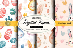 Easter bunny digital paper Product Image 1