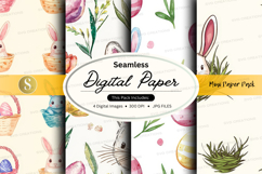 Easter bunny digital paper Product Image 1