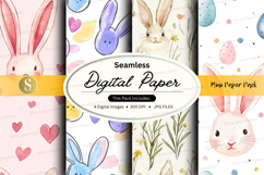 Easter bunny digital paper Product Image 1