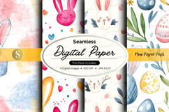 Easter bunny digital paper Product Image 1