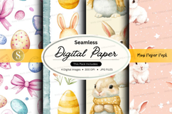 Easter bunny digital paper Product Image 1