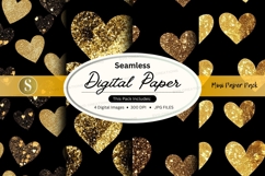 Golden hearts seamless pattern Product Image 2