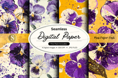 Seamless digital paper - purple floral Product Image 1
