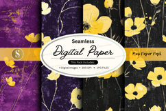 Seamless digital paper - mustard flower pack Product Image 1