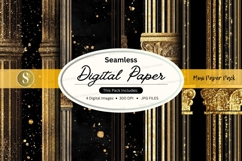 Elegant gold columns seamless pattern Product Image 1