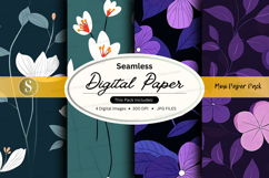 Seamless digital paper - floral patterns digital paper Product Image 1
