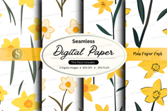 Seamless digital paper - mini daffodil pack digital paper Product Image 1