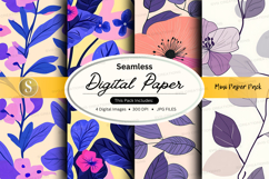 Seamless digital paper - floral patterns digital paper pack Product Image 1