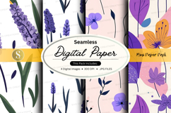 Seamless digital paper - floral pattern Product Image 1