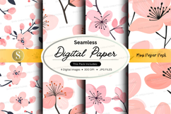 Seamless digital paper - blossom pattern digital paper Product Image 1