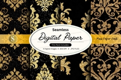 Elegant black and gold seamless pattern Product Image 1