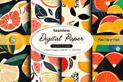 Seamless citrus digital paper Product Image 1