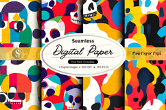 Seamless skull pattern digital paper Product Image 1