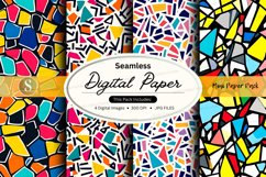 Seamless mosaic digital paper Product Image 1
