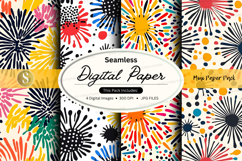 Seamless digital paper - fireworks pattern Product Image 1