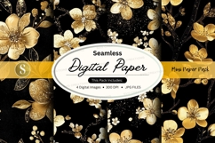 Golden floral seamless pattern Product Image 1