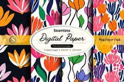 Seamless digital paper - floral pattern Product Image 1