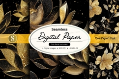 Elegant golden floral seamless pattern Product Image 1