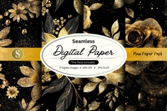 Golden floral seamless pattern Product Image 1