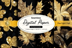 Golden leaf seamless pattern Product Image 1