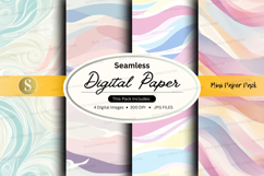 Seamless digital paper - pastel swirls Product Image 1