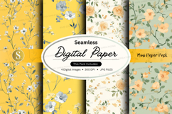 Seamless digital paper - floral pattern pack Product Image 1
