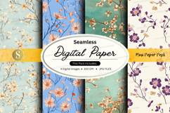 Seamless digital paper - floral patterns Product Image 1
