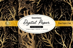 Golden forest seamless pattern Product Image 1