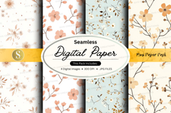 Seamless blush floral digital paper Product Image 1