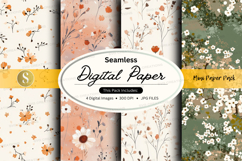 Seamless digital paper - floral pattern pack Product Image 1