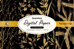 Golden botanical seamless pattern Product Image 1