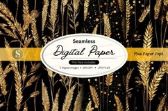 Golden wheat seamless pattern Product Image 1