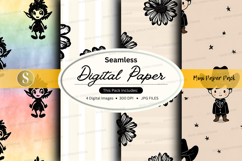 Seamless digital paper pack - magical theme digital paper Product Image 1