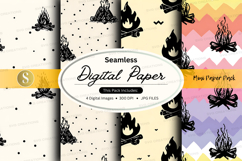 Seamless digital paper - campfire patterns Product Image 1